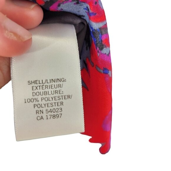 Banana Republic Women's Vibrant Color Floral Draped Detail Dress Size 14 - Picture 13 of 13